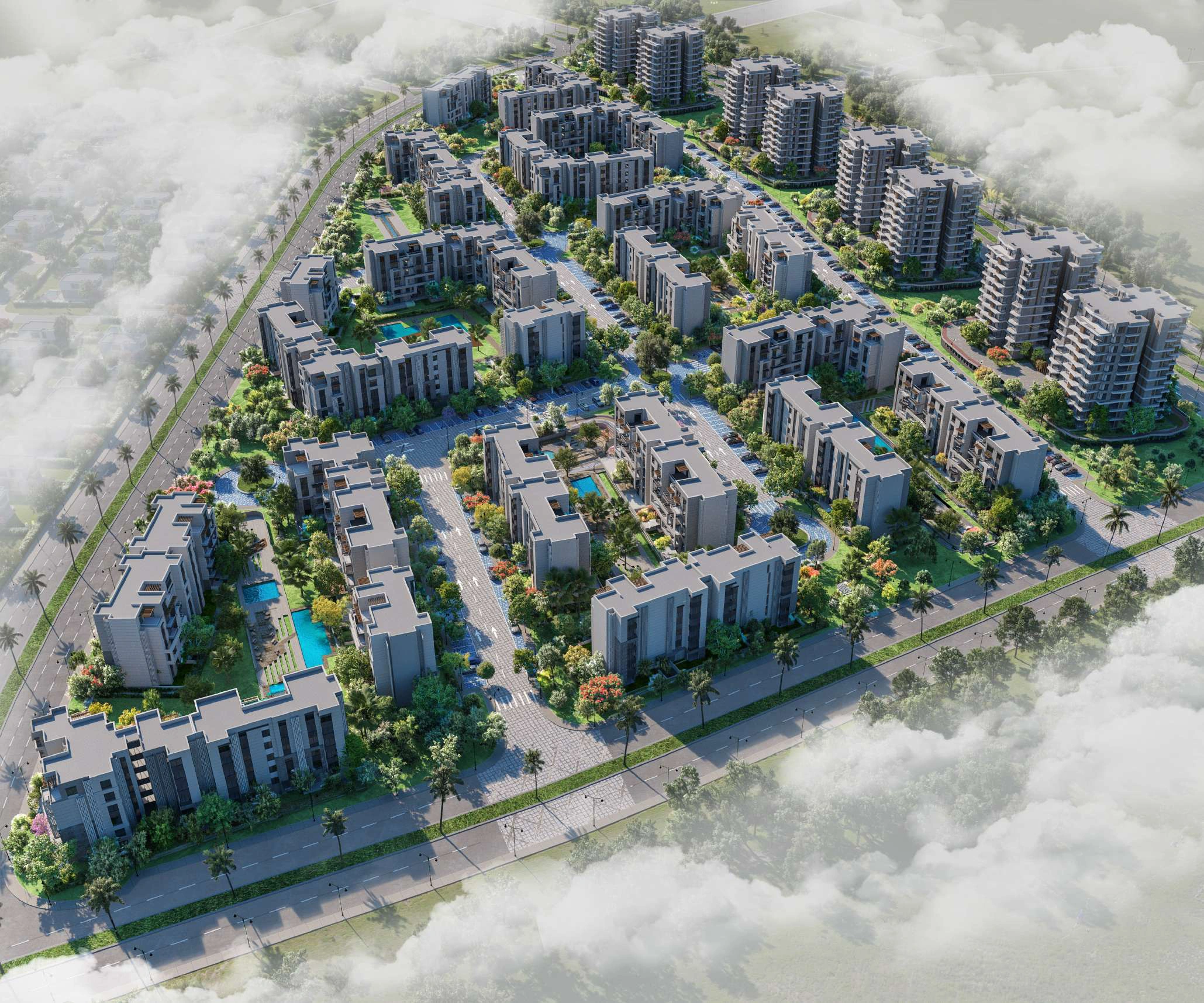 مون هايتس building layout in Badya