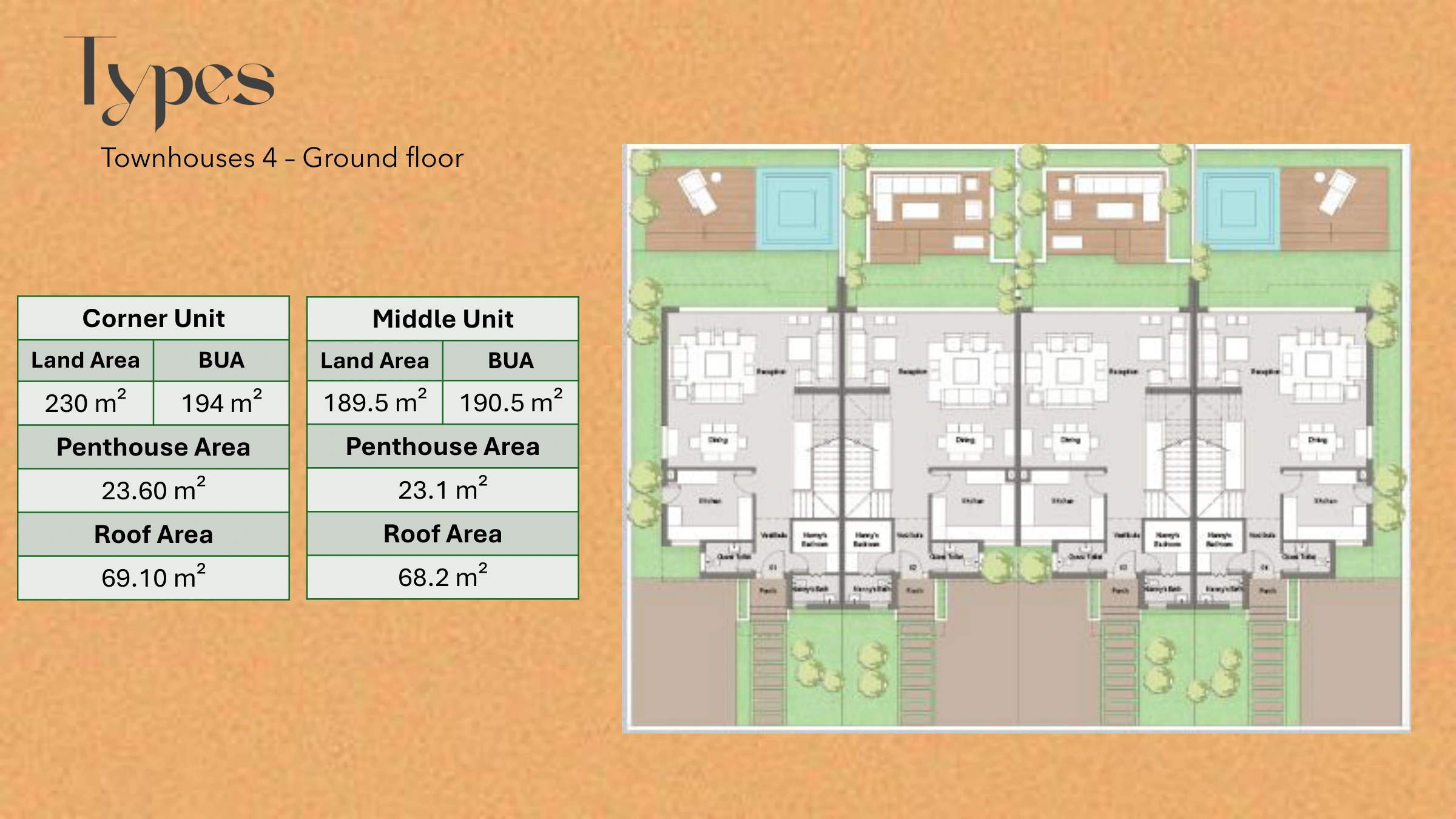 Ground-floor townhouse plan in تالي, Badya