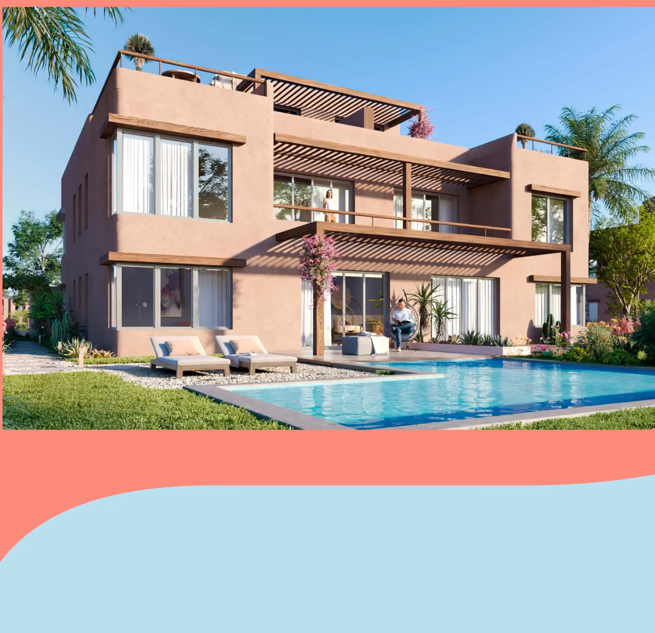 تصميم الشاليهات جونيور وسينيور هاسيندا بلو