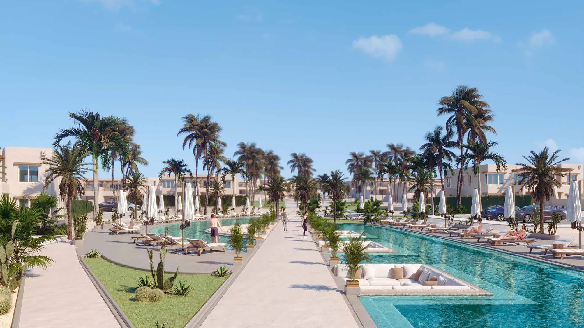 الممشى والمسطحات المائية - هاسيندا ويست