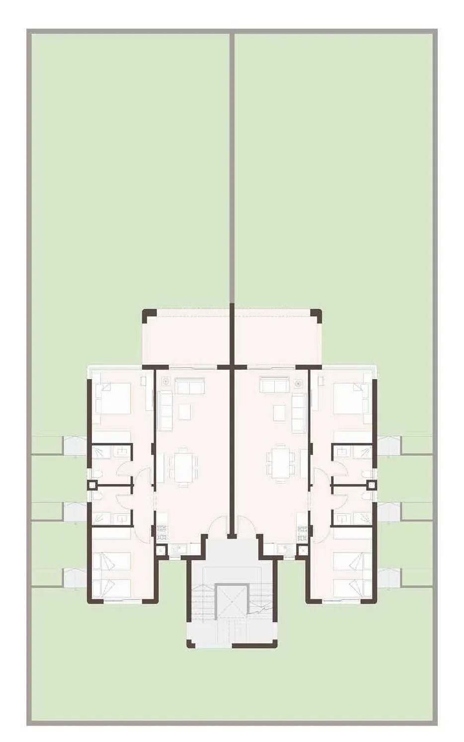مسقط الشاليه الأرضي Two in One - هاسيندا ويست