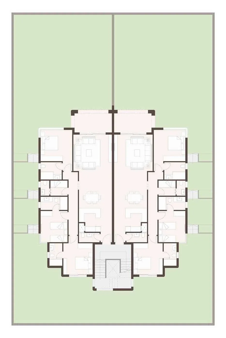 مسقط الشاليه العلوي Two in One - هاسيندا ويست